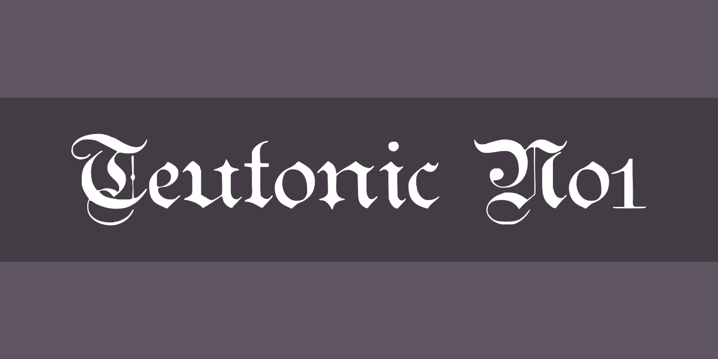 Teutonic No1 Font preview